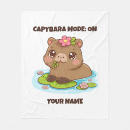 Cobertor De Velo Modo Capivara Kawaii Fofo Personalizado