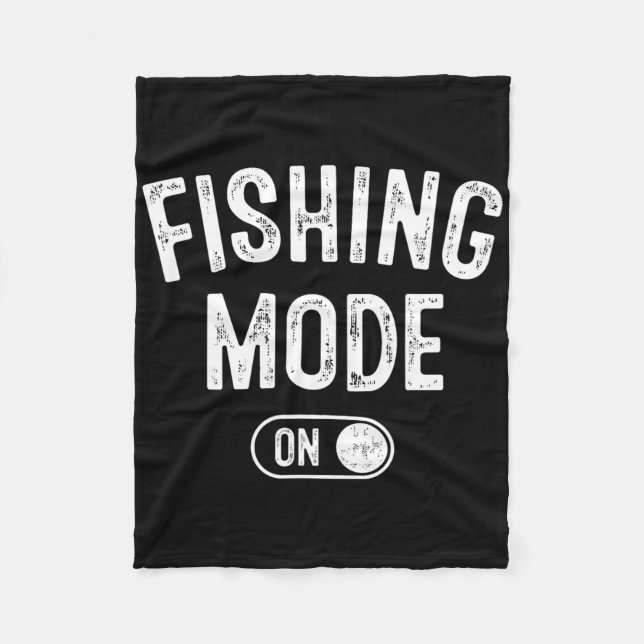 Cobertor De Velo Modo de Pesca Ativado Presente Divertido para Pai  (Frente)