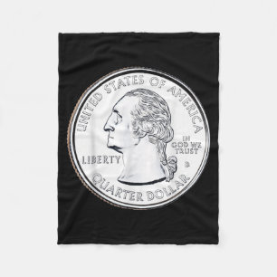 Cobertor De Velo Moeda de um quarto de dólar dos EUA 25 centavos Am