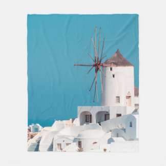 Cobertor De Velo Moinhos de vento castanhos e brancos