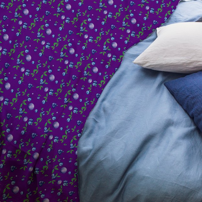 Cobertor De Velo Molho de aquarela de mirtilo, púrpura giro (Criador carregado)