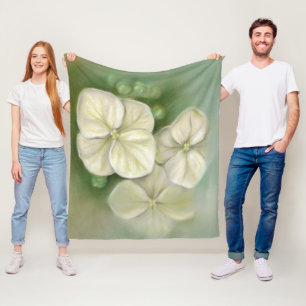 Cobertor De Velo Molho Pastel Branco Hydrangea Floral