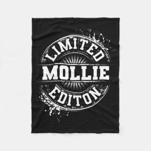 Cobertor De Velo Mollie Edição Limitada Divertido Nome Personalizad