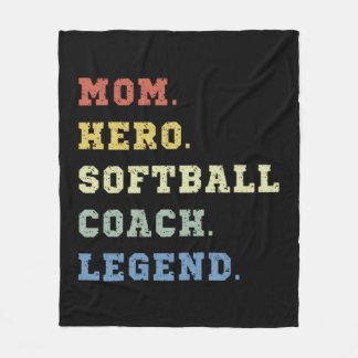 Cobertor De Velo Mom hero softball coach legend