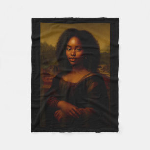 Cobertor De Velo Mona Lisa Preta Afro Africana Melanina História Ne