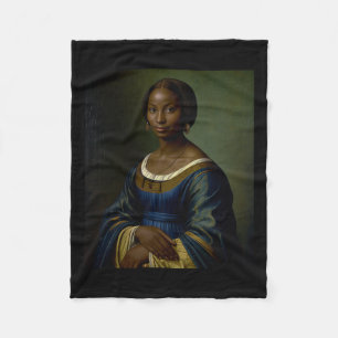 Cobertor De Velo Mona Negra Lisa História Negra Mês Mulher Negra Ne
