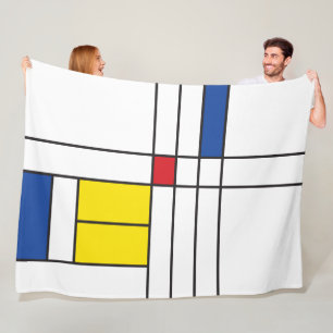 Cobertor De Velo Mondrian II Minimalista De Stijl Modern Art Design