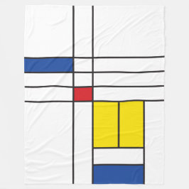 Cobertor De Velo Mondrian II Minimalista De Stijl Modern Art Design