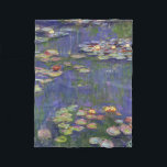 Cobertor De Velo Monet Water Lily - Pintura de plataforma<br><div class="desc">Monet Water Lily - Esta pintura clássica de Monet foi pintada por Claude Monet em 1916. Faz parte da sua famosa coleção de lírios aquáticos onde ele pinta em seu jardim em Giverney,  França. Uma pintura de obra-prima.</div>