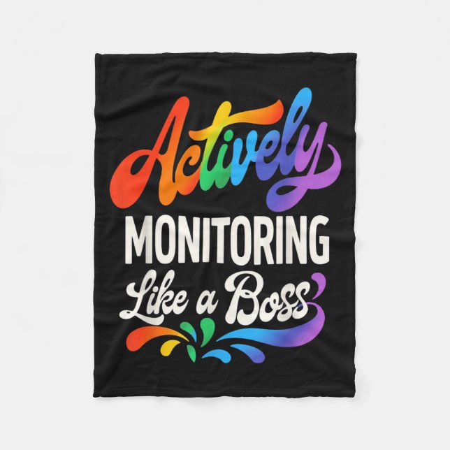 Cobertor De Velo Monitorando Ativamente Como um Chefe Dia de Teste  (Frente)