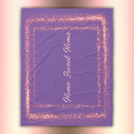 Cobertor De Velo Monograma da borda cor-de-rosa com brilho |