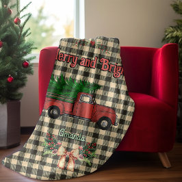 Cobertor De Velo Monograma da cinza de pata vermelha de Natal