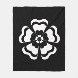 Cobertor De Velo Monograma da forma de flor branca preta