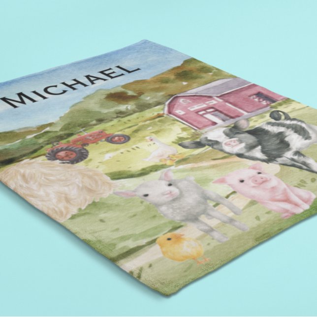 Cobertor De Velo Monograma de Casca Aquosa de Animais Agrícolas Ado (Criador carregado)