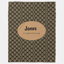 Monograma de Damasco Preto