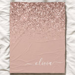 Cobertor De Velo Monograma de Script Brilhante Cor-de-rosa-claro ro<br><div class="desc">Rosa Dourado - Nome do Monograma do Script Glitter Glitter Glitter Cor-de-Rosa Esbranquiçada e Folheto de Folha Inicial. Isto faz o doce e perfeito aniversário de 16 anos, casamento, chá de panela, aniversário, chá de fraldas ou festa de solteira presente para alguém que ama luxo de luxo e estilos quíticos....</div>
