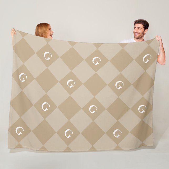 Cobertor De Velo Monograma Diamante Inicial - Folheto de Olhos de L (In Situ)