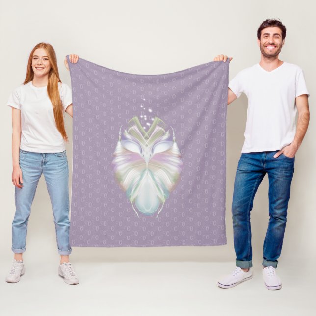 Cobertor De Velo Monograma do Pastel Purple Oracle Owl (In Situ)