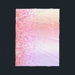 Cobertor De Velo Monograma Dourado da Largura Roxa Prosa do Pastel<br><div class="desc">Rainbow Pastel Faux Foil Metálico Sparkle Glitter Brugado Metal Monograma Nome Fleece Blanket. Isto faz o doce e perfeito aniversário de 16 anos,  casamento,  chá de panela,  aniversário,  chá de fraldas ou festa de solteira presente para alguém que ama luxo de luxo e estilos quíticos.</div>