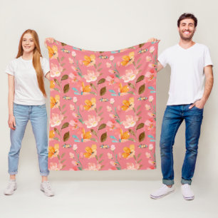 Cobertor De Velo Monograma Elegante Cor de Água Rosa