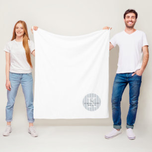 Cobertor De Velo Monograma Familiar em Círculo Listrado de Cores Pe