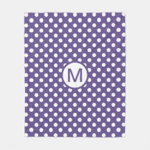 Monograma Fofo Roxo e Branco com Pontinhos