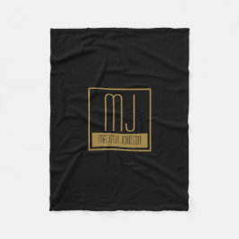 Cobertor De Velo Monograma inicial preto e Dourado moderno