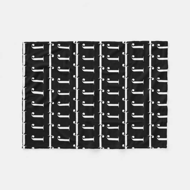 Cobertor De Velo Monograma - Letra Inicial J (Frente (Horizontal))