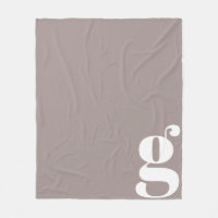 Monograma Moderno - Letra Inicial Taupe Russo