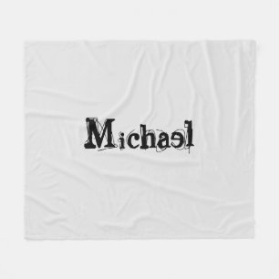 Cobertor De Velo Monograma moderno minimalista, nome cinza negra