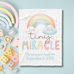 Cobertor De Velo Monograma Nome Arco Arco-Íris Aposta Garoto Bebê