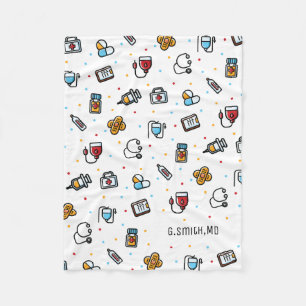 Cobertor De Velo Monograma. Padrão Médico. Para médicos e enfermeir