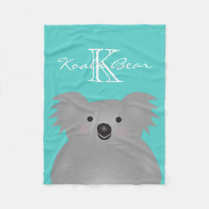 Cobertor De Velo Monograma peluches bonito do urso de Koala do beb