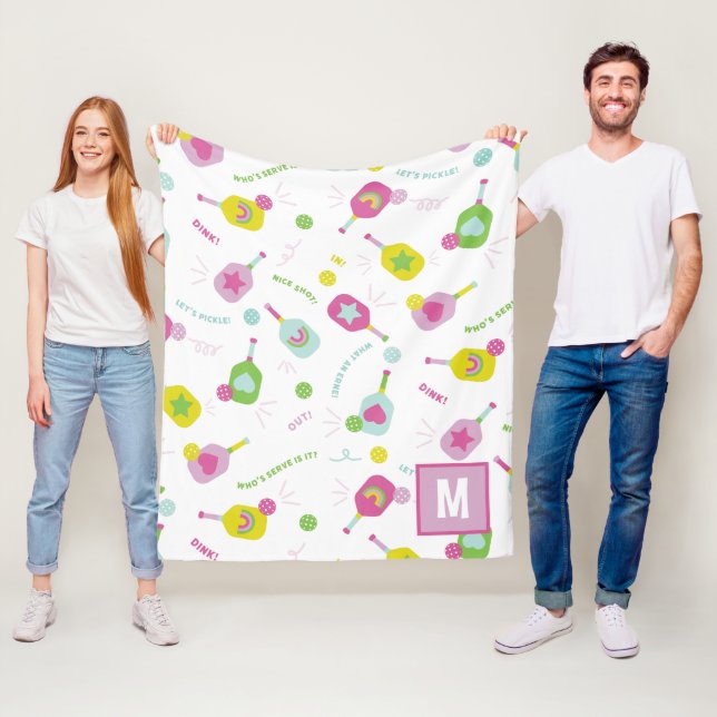 Cobertor De Velo Monograma Personalizado Monograma Cor-de-rosa Azul (In Situ)