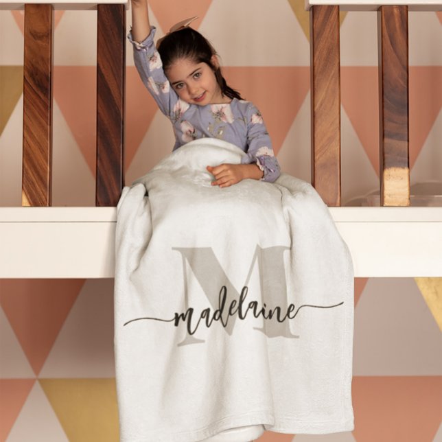 Cobertor De Velo Monograma preto-branco-legante (Criador carregado)