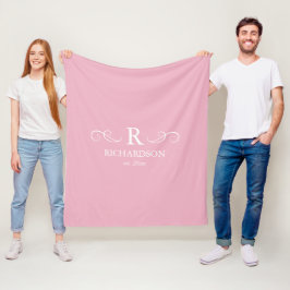 Cobertor De Velo Monograma Rosa