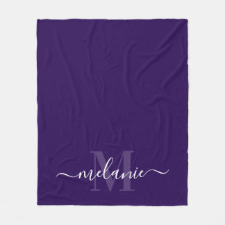 Cobertor De Velo Monograma Roxo Mínimo Folheto de Caligrafia