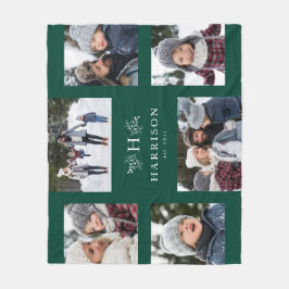 Cobertor De Velo Monograma Russo com seis cores verde de colagem fo