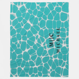 Cobertor De Velo monograma simples, azul e branco