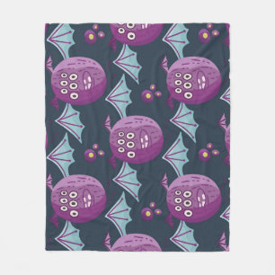 Cobertor De Velo Monster Bats: Belo Vintage Cartoon