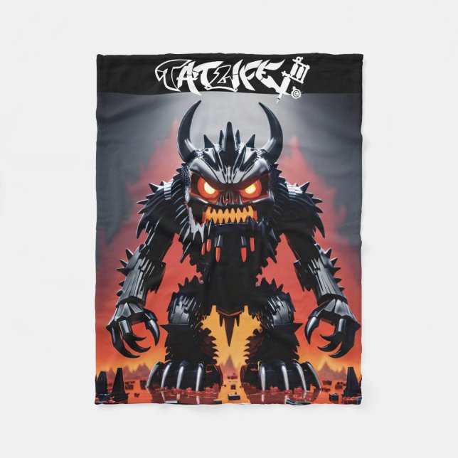 Cobertor De Velo Monster Blanket Robo-Block (Frente)