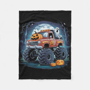 Cobertor De Velo Monster-caminhão Ghost Pumpkin Spooky Season Hallo