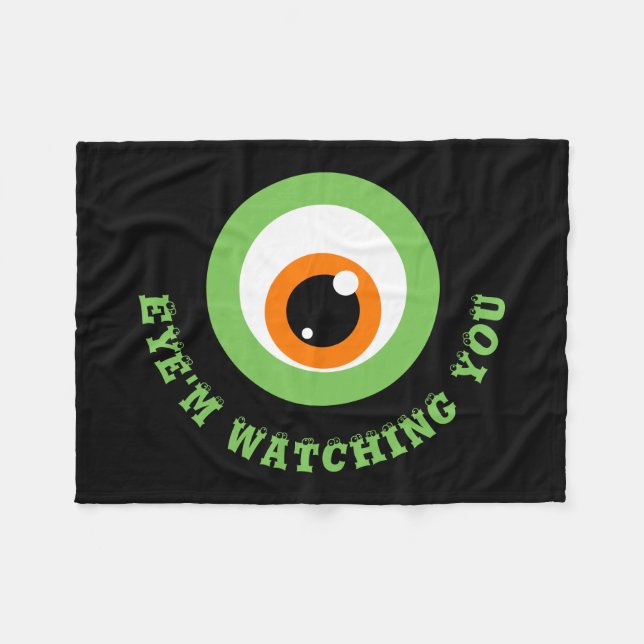 Cobertor De Velo Monster Eye Pun Fleece Blanket (Frente (Horizontal))