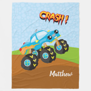 Cobertor De Velo Monster truck colorido