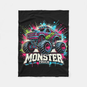 Cobertor De Velo Monster Truck Retro Colorir Grafites Coloridos Voc