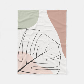 Cobertor De Velo Monstera minimalista