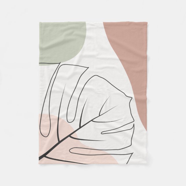 Cobertor De Velo Monstera minimalista (Frente)