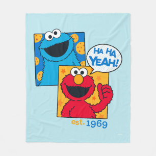 Cobertor De Velo Monstro de Biscoitos e Elmo   Ha Ha Sim