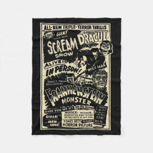 Cobertor De Velo Monstro de Filme de Terror Múmia Drácula Lobisomem