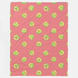 Cobertor De Velo Monstro de Slime Verde Kawaii Fofo Rosa Escuro